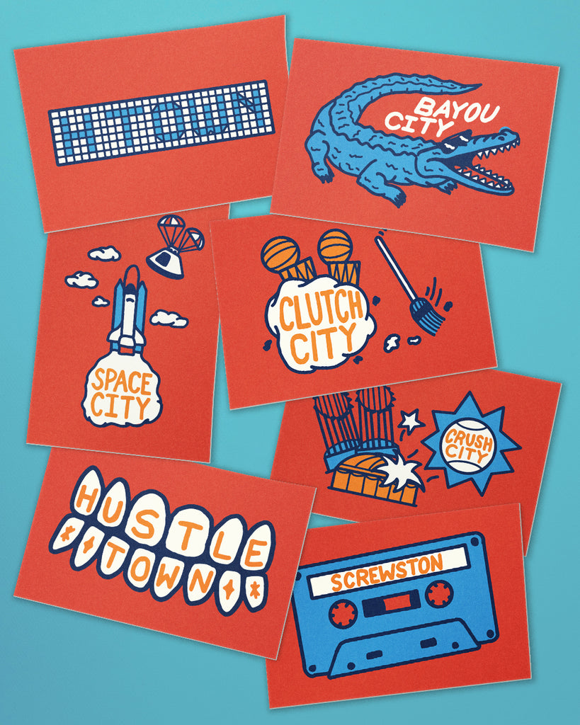Houston Post Card Set