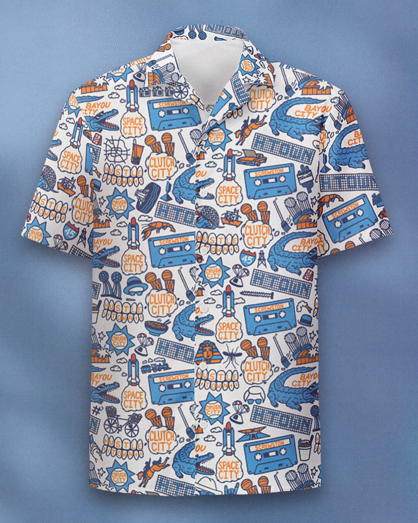 Houston Pattern Unisex Button Down Shirt