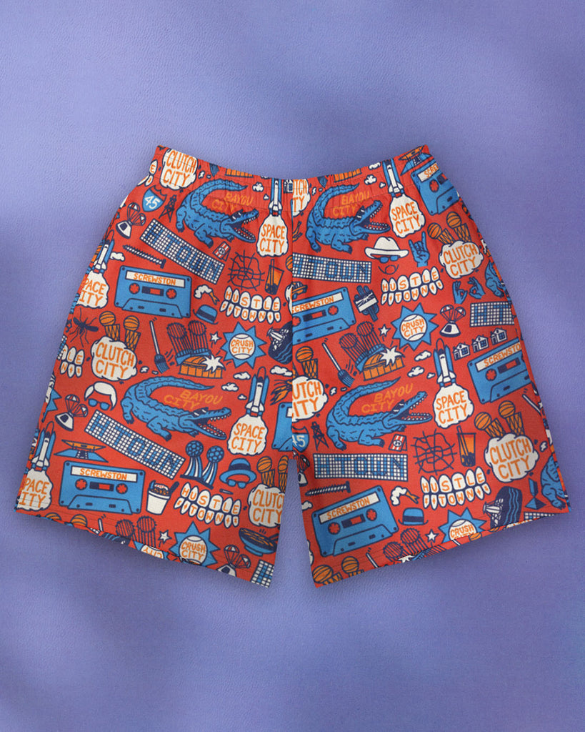 Houston Pattern Athletic Long Shorts