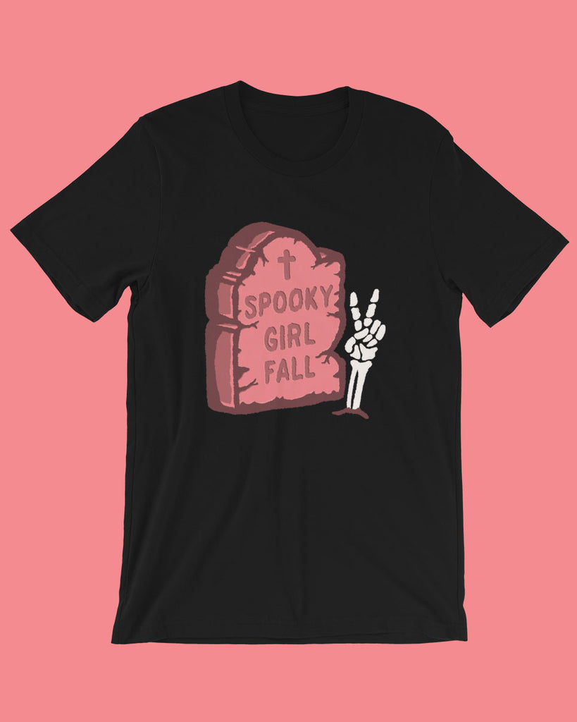 Spooky Girl Fall Tombstone Unisex T-Shirt